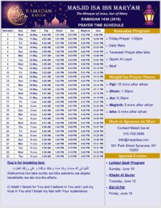 ramadan-prayer-schedule – Masjid Isa Ibn Maryam